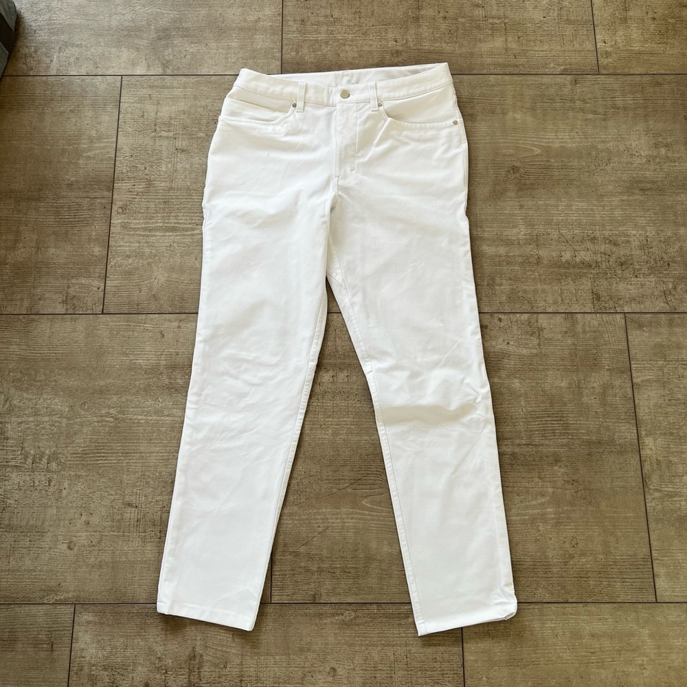 Lulu Lemon ABC Slim-Fit 5 Pocket Pant in White